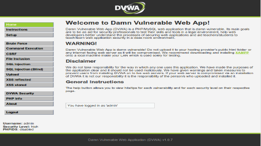 Damn Vulnerable Web App