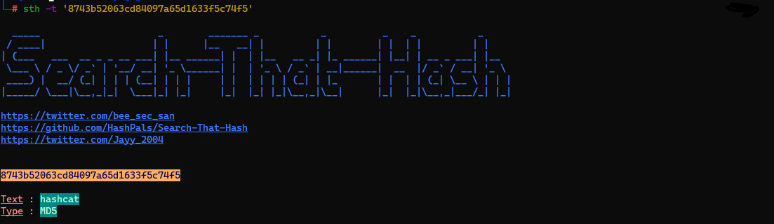 Identificando el tipo de hash